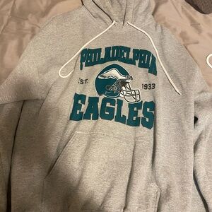 Junk Food Clothing Gray and Green Eagles Sweater